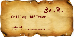 Csillag Márton névjegykártya